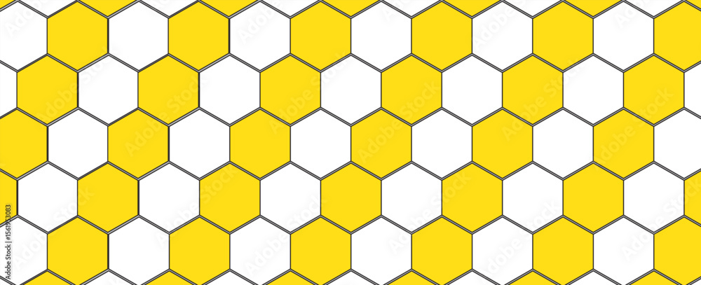 Poster Modern white background textured with abstract hexagon pattern.vector
