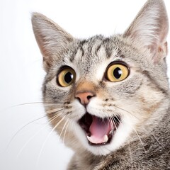 Fototapeta premium Surprised cat portrait