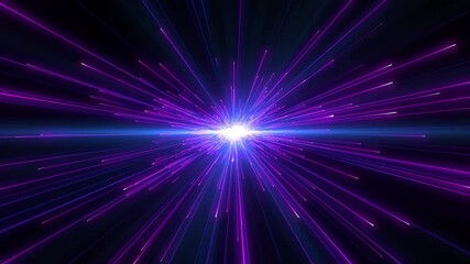 Bright radial light beams. Abstract background in purple neon glow color. Light burst in universe. Space background for event, party, carnival, celebration, anniversary or other. - Powered by Adobe