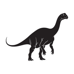 An early sauropodomorph study – Massospondylus silhouette expressed in soft-edged Massospondylus vector – Massospondylus illustration


