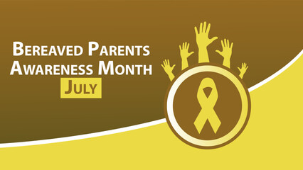 Bereaved Parents Awareness Month July web vector banner design illustration