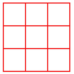 Fototapeta premium Grid System: A meticulously arranged grid system, defined by clean, straight lines in a vibrant red, poised against a stark background. It's a versatile visual foundation for organization and design.