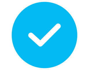 Blue tick social media verified account icon. approved profile sign tick in rounded corner star vector illustration on transparent background