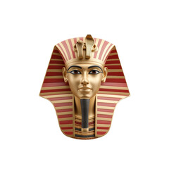 Golden pharaoh mask illustration for historical and cultural projects