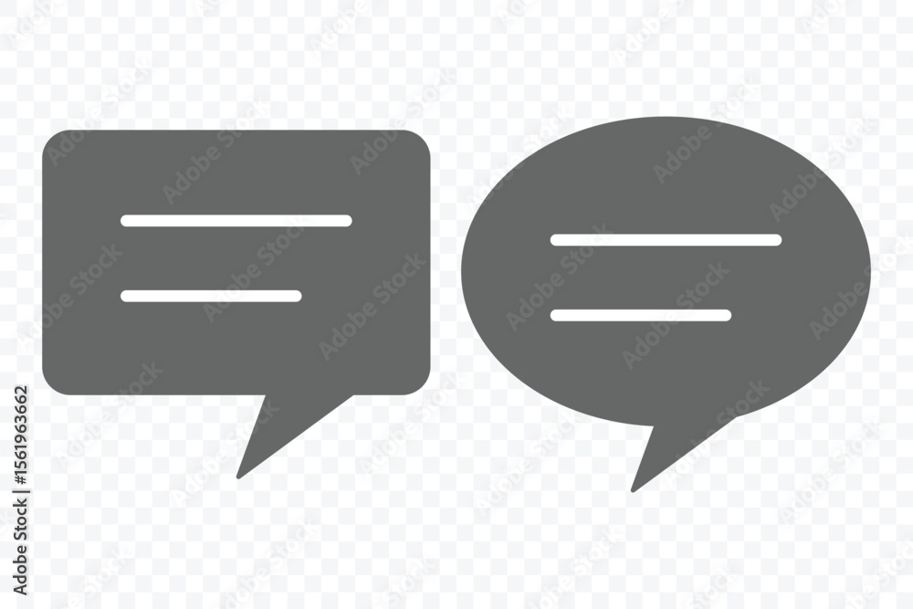 Poster chat message icons. speech bubble symbol set. chatting speech bubble symbol icon set. comment icon b
