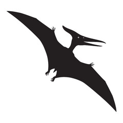 Graceful wings of the Cretaceous sky – Pteranodon silhouette in crisp Pteranodon vector – Pteranodon illustration   © Vectorhub