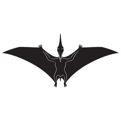 Aerial hunter above dinosaurs – Pteranodon silhouette formed through refined Pteranodon vector – Pteranodon illustration   © Vectorhub