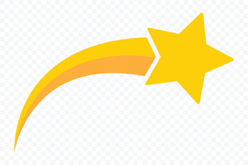 shooting star icon. Shooting Star icon design with white background. Gold shooting star. Star trail sign Vector Illustration.  © Creativus Illustria