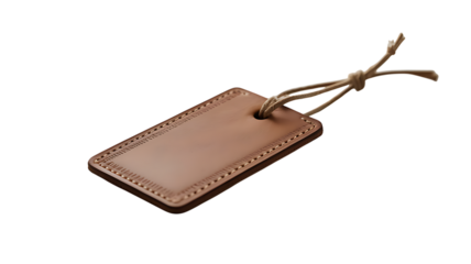 Genuine Leather Luggage Tag Rustic Brown, Handcrafted Design