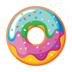 Donut with rainbow sprinkles