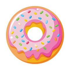 Donut with rainbow sprinkles