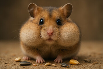 Cute Chubby Cheek Hamster Close-Up