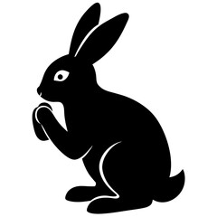 Rabbit Grooming Silhouette