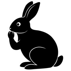 Rabbit Grooming Silhouette