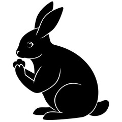 Rabbit Grooming Silhouette