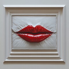Red lips framed