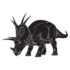 From frill to tail – Styracosaurus silhouette refined into powerful Styracosaurus vector – Styracosaurus illustration


