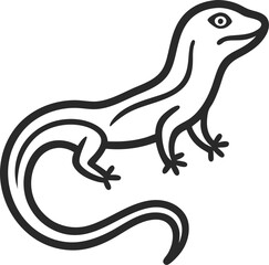 Lizard vector silhouette illustration, lizard icon