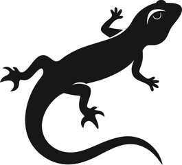 Lizard vector silhouette illustration, lizard icon