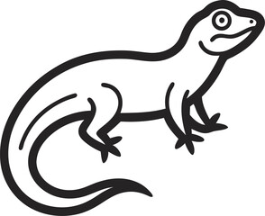 Lizard vector silhouette illustration, lizard icon