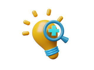 Positive thinking icon isolated on transparent background, integrity, Empathy. Vision. Features icons for positive thinking, mindset, happiness, motivation, inspiration and more. 3d rendering