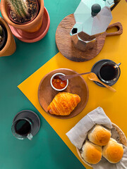 mesa com bandeira do Brasil
