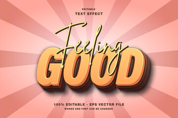 Feeling Good Groovy 3D Editable Text Effect