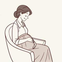 A graceful profile of a fashionable woman holding her coat, symbolizing poise, class, and confidence in a soft, elegant composition.