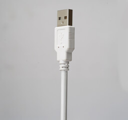 data cable port closeup isolated on white background