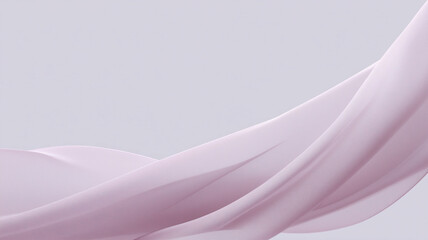 Soft pink fabric flowing in gentle waves with smooth texture and delicate folds creating elegant and calming visual effect