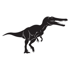 Streamlined and strong – Suchomimus silhouette in bold Suchomimus vector – Suchomimus illustration

