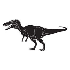 The fish hunter of the Sahara – Suchomimus silhouette captured in a sleek Suchomimus vector – Suchomimus illustration

