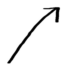 Arrow up line hand drawn. Vector 