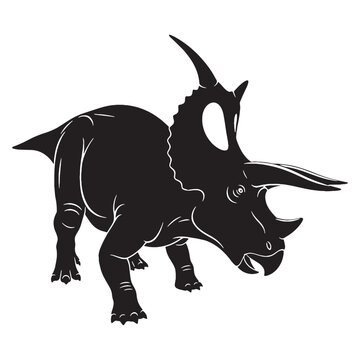 From horns to frill &ndash; Torosaurus silhouette detailed through accurate Torosaurus vector &ndash; Torosaurus illustration

