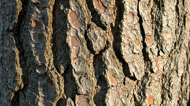 Close-up of weathered pine bark texture