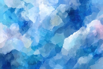 Obraz premium Blue Abstract Background with Geometric Shapes and Soft Color Blending