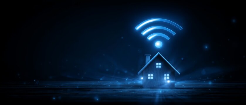 Home Connectivity with Fast Internet and Glowing Wi-Fi Signal - Powered by Adobe