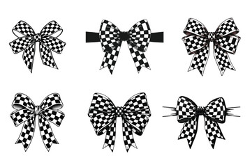 Checkered Ribbon Bows Collection