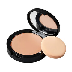 Face powder with applicator and mirror