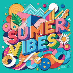 Vibrant Abstract Geometric Design &ndash; Colorful Modern Art Pattern Background