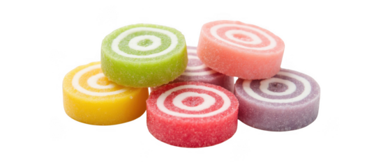 Colorful candy rolls in various flavors create vibrant and sweet display, perfect for any treat lover