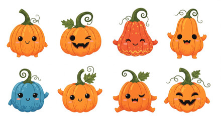 set of pumpkin