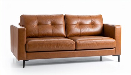 Obraz premium brown leather sofa