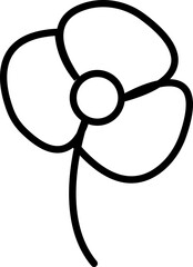 Obraz premium Memorial Day Silhouette icon, A universal symbol for mourning, remembrance, memorial events, and various support causes. Tribute Symbols Military Memorial, Remember and honor, respect events
