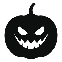Spooky Halloween Pumpkin Silhouette