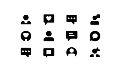 A collection of flat style vector shopping and e-commerce icons in black on a white background, shopping carts, baskets, and shopping bags, easily editable and scalable.