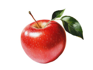 red apple isolated on white background