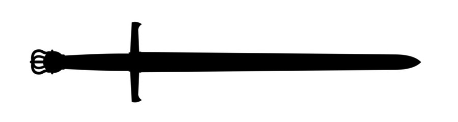 Fototapeta premium sword silhouette - vector illustration 