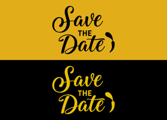 Save the Date text in elegant frame design