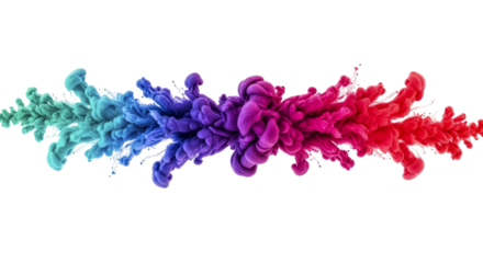 Abstract Colorful Ink Swirls: Vibrant Fluid Design